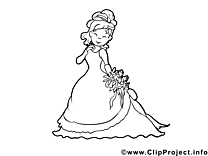 Princesse clip art à imprimer dessin