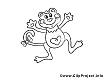 Singe coloriage image gratuite