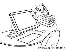 Clip art ordinateur – Économie image à colorier