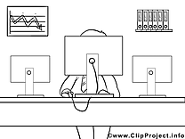 Dessin à télécharger travail – Économie à colorier