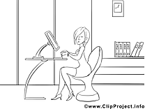 Dessin femme – Coloriage économie à télécharger