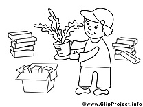 Jardinier clip art – Économie image à colorier