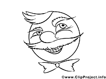 Souriant clipart gratuit – Émoticônes à colorier