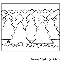 Bois image gratuite – Été à colorier