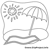 Parasol soleil clip art gratuit – Été à imprimer