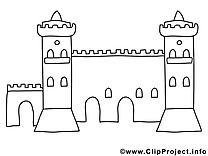 Image château – Conte images à colorier