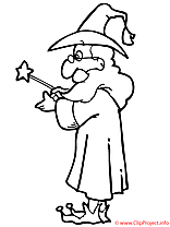 Magicien coloriage