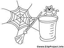 Toile d'araignée dessins gratuits – Conte à colorier
