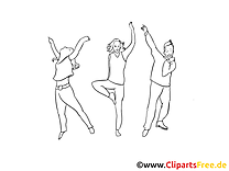 Disco image – Coloriage soirée illustration