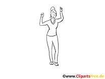 Illustration danse femme – Soirée à imprimer