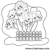 Arbres cliparts gratuis – Campagne à imprimer