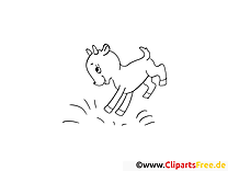 Clipart chevreau – Campagne dessins à colorier