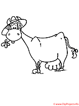 La vache laitiere coloriage