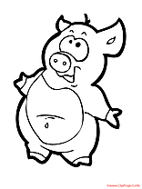 Petit cochon coloriage