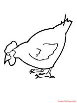 Poule coloriage