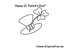 Chapeau clip art gratuit – Saint-Patrick à colorier