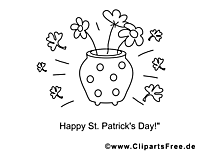 Fleurs dessin – Coloriage Saint-Patrick à télécharger