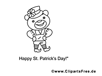 Homme clip art gratuit – Saint-Patrick à colorier