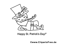 Leprechaun clip art gratuit – Saint-Patrick à imprimer