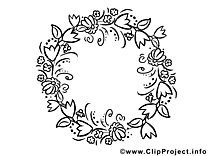 Couronne clip art gratuit – Fête des mères à colorier