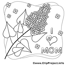 Lilas clip art gratuit – Fête des mères à imprimer