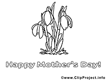 Tulipes clip art – Fête des mères image à colorier