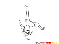 Acrobate image – Coloriage fille illustration