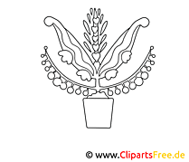 Clipart gratuit floraison – Fleurs à colorier