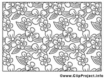 Décoration image – Fleurs images à colorier