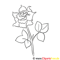 Rose images gratuites – Fleurs à colorier