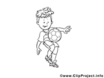 Dessin gratuit footballeur – Football à colorier