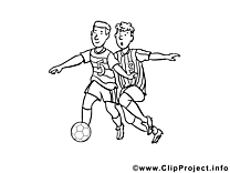 Footballeurs image – Coloriage football illustration