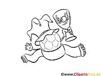 Gratuit Coloriage Cliparts Joueurs Soccer Albanie