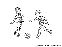 Jeu illustration – Coloriage football cliparts