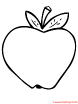 Pomme coloriage