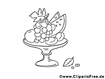 Vase clip art gratuit – Fruits à imprimer