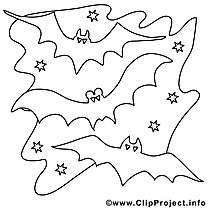 Chauve-souris dessin – Coloriage halloween à télécharger