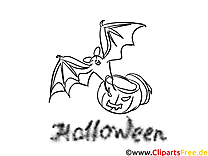 Chauve-souris image – Halloween à colorier