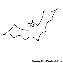 Clip art gratuit chauve-souris – Halloween à imprimer