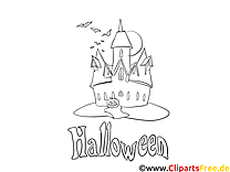 Clipart gratuit chauve-souris – Halloween à colorier