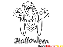 Déguisé clipart – Halloween dessins à colorier