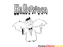 Dracula image – Coloriage halloween illustration