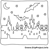 Nuit image à télécharger – Halloween à colorier