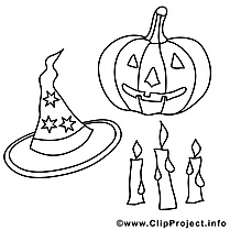 Objets dessin gratuit – Halloween à colorier