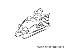 Bonhomme de neige illustration – Hiver à colorier