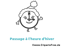 Réveil clip arts – Hiver à imprimer