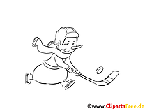 Bonhomme de neige images – Hockey gratuit à imprimer