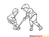 Hockeyeurs dessin – Hockey gratuits à imprimer