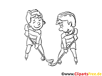 Hockeyeurs illustration – Hockey à colorier