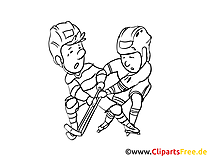 Hockeyeurs image à télécharger – Hockey à colorier